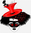 image of an dame in carnival mask