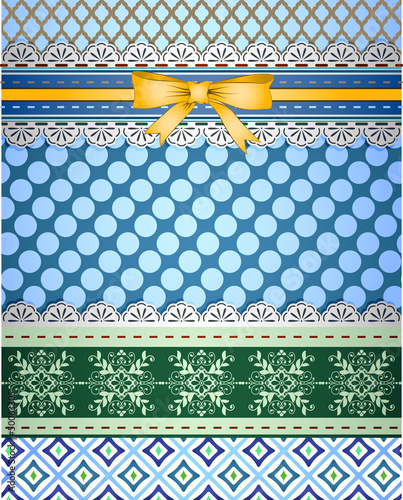 Vector: Set of patterns and borders for scrapbooking Set of patterns and borders for scrapbooking
