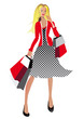 Vector: shopping girl shopping girl