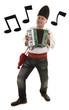 Accordionist traditional harmonica player