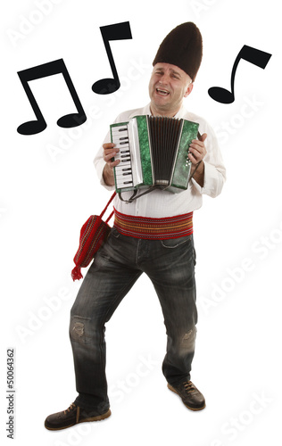 Photo: Accordionist traditional harmonica player Accordionist traditional harmonica player