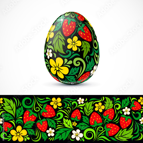 Vector: Traditional ornate easter eggs sticker design Traditional ornate easter eggs sticker design