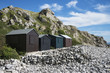Beach Huts at Church Ope Cove, Portland, Dorset, UK.