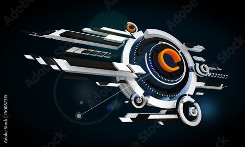 Illustration: 3D Abstract Hi-Tech 3D Abstract Hi-Tech