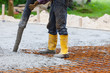 building site pour concrete