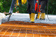 building site pour concrete