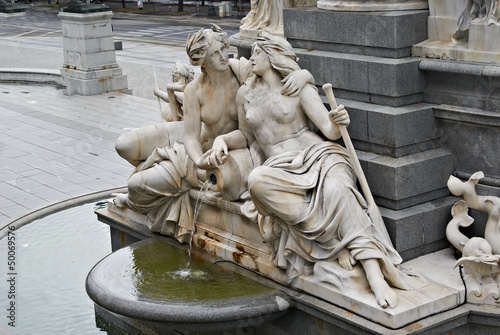 Photo: fountain Austrian Parliament Vienna Austria fountain Austrian Parliament Vienna Austria