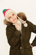 attraktive Dame im Winterlook