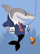 Business shark is a good boss