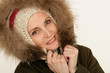 attraktive Dame im Winterlook