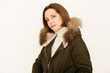 attraktive Dame im Winterlook