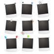 photo frames with pushpins,paperclips and tape