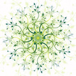 Floral spring round frame