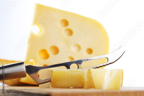 Photo: cheese with a cheese knife cheese with a cheese knife