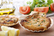 roasted scallops with salad