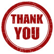 Grunge Stempel rot rund THANK YOU