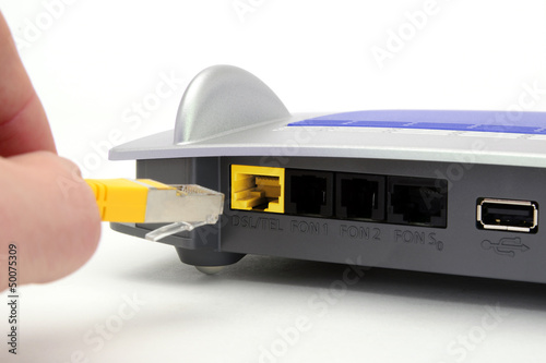 Photo: DSL-Routeranschluss DSL-Routeranschluss