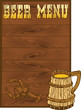 Beer menu template with illustrations