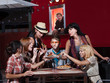 Hipsters at Mobile Pizza Shop
