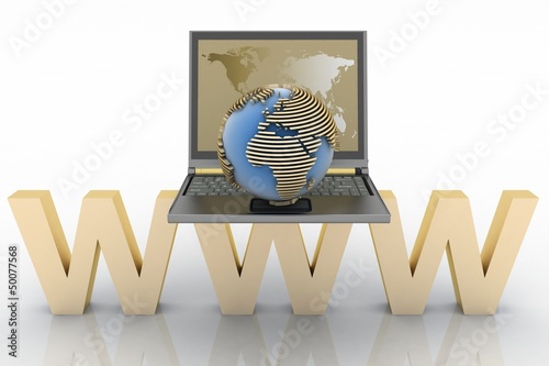 Illustration: global network the internet global network the internet