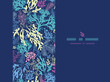 Vector underwater seaweed horizontal seamless pattern background