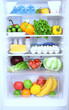 Refrigerator full of food