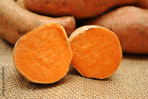 Photo: Sweet Poatoes Over Burlap Sweet Poatoes Over Burlap