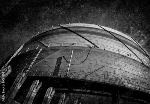 Photo: grungy gas silo grungy gas silo