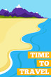 Time to travel vector poster in retro minimal style