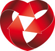 Recycled heart symbol