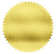 Illustration: gold seal label with clipping path included gold seal label with clipping path included