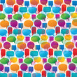 collection of colorful speech and thought bubbles