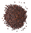 Heap of black "forbidden" rice isolated on white
