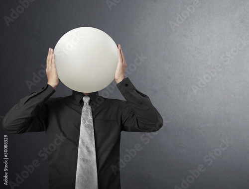 Photo: earth globe in his hands earth globe in his hands