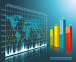 Color Diagram on the digital technology background