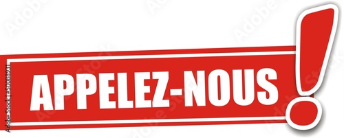 Vector: étiquette appelez-nous étiquette appelez-nous
