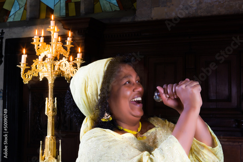 Photo: Happy gospel singer Happy gospel singer