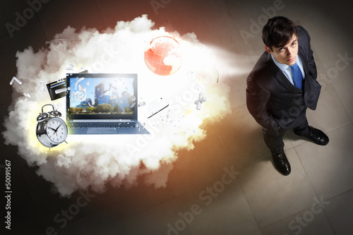 Photo: Image of businessman top view Image of businessman top view