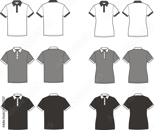 Vector: Vector illustration of polo t-shirts. Different colors Vector illustration of polo t-shirts. Different colors