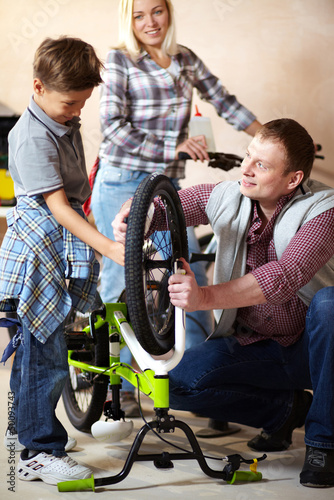 Photo: Repairing bike Repairing bike
