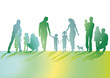 Familien auf der Wiese