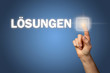 Hand tippt Touchscreen Lösungen