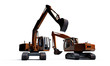 Illustration: excavators excavators