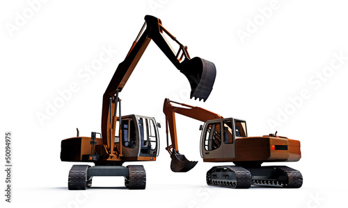Illustration: excavators excavators