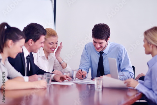 Photo: business people in a meeting at office business people in a meeting at office