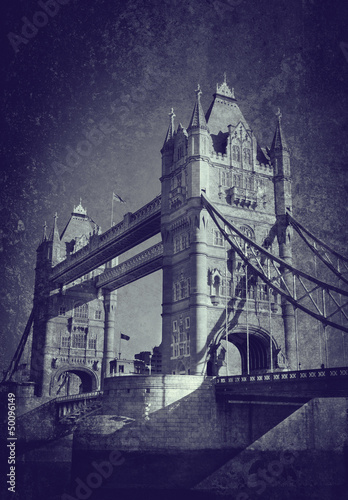 Photo: grunge tower bridge grunge tower bridge