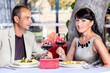 Foto: Middle aged couple in a cafe Middle aged couple in a cafe
