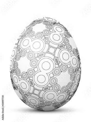 Vector: Osterei, Ostern, Ei, Symbol, Dekoration, Muster, Retro, Schwarz Osterei, Ostern, Ei, Symbol, Dekoration, Muster, Retro, Schwarz