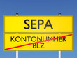 SEPA / Kontonummer BLZ - 3D
