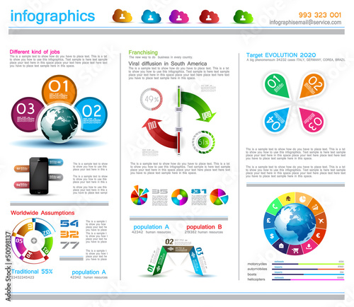 Vector: Infographic design template with cloud concept Infographic design template with cloud concept